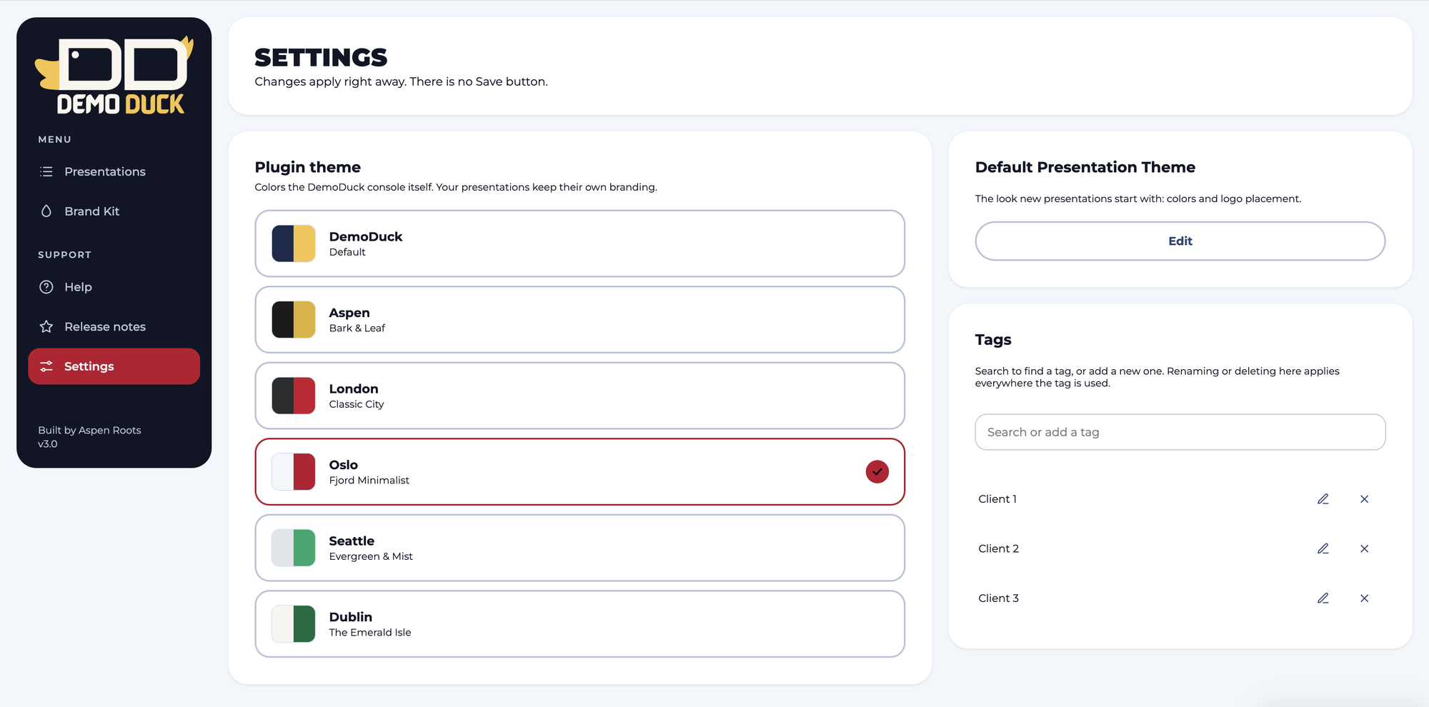 DemoDuck console theme Oslo